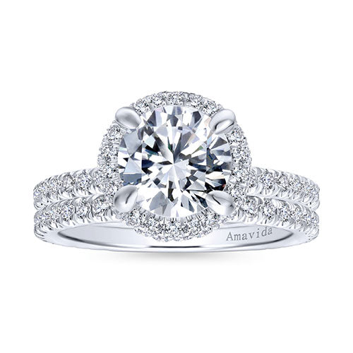 Gabriel & Co 18k White Gold Diamond Engagement Ring - ER12876R6W83JJ