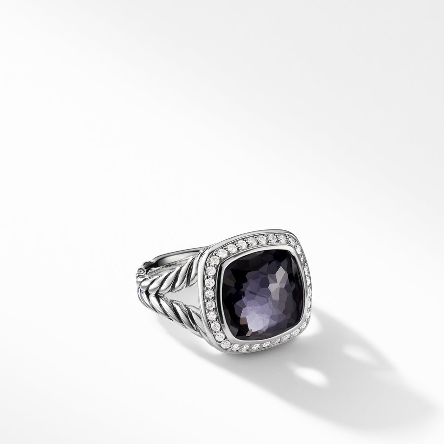 David Yurman Ring with Black Orchid and Diamonds - R12308DSSAAHDI