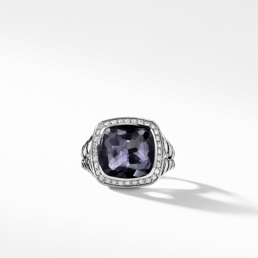 David Yurman Ring with Black Orchid and Diamonds - R12308DSSAAHDI