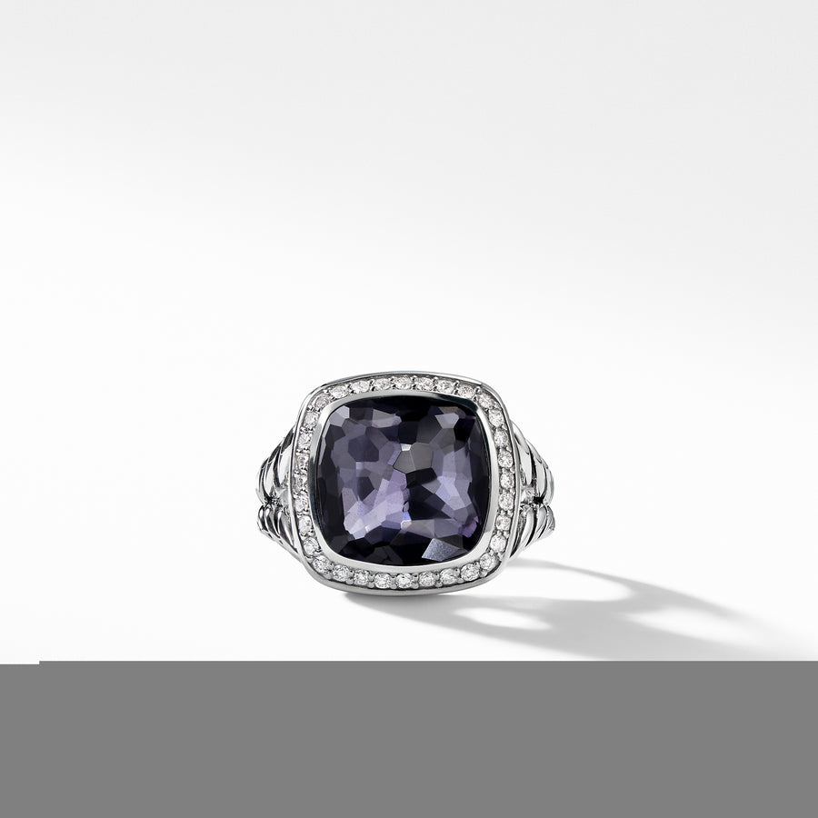 David Yurman Ring with Black Orchid and Diamonds - R12308DSSAAHDI