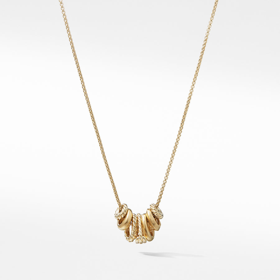 David Yurman Stax Rondelle Pendant Necklace with Diamonds in 18K Gold - N13070D88ADI-883932827590