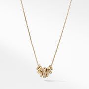 18-karat yellow gold ��� Pav? diamonds, 0.16 total carat weight,  ��� Adjustable chain length, 16-17 ��� Rondelles, 6-12mm diameter ��� Lobster clasp-