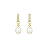 From the Lisse Collection, the Pearl Briolette Earring Charms feature 18K yellow gold with prong set round diamonds and white pearl drops. Hoops and earring charms sold separately.Gemstone	White PearlMetal	18K Yellow GoldWeight	0.03Length	11 mmWidth	6 mm