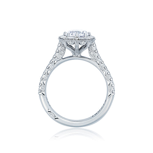Tacori Platinum Petite Crescent Straight Engagement Ring - HT2556RD65