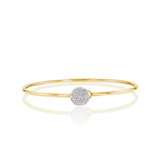 Yellow gold diamond wire Love Always bracelet (0.33 tcw).