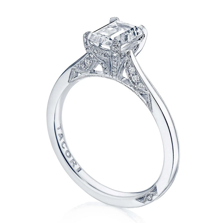 Tacori Platinum Simply Tacori Emerald Solitaire Engagement Ring - 2678EC7X5