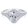 14k White Gold Diamond Engagement Ring. SETTING ONLY, center stone not included.