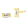 I've been searching for these studs all my life. The Diamond Baguette Studs are made up of 0.15 carats worth of channel-set diamonds and fill the need of that not-too-big and not-too-small baguette stud shape that looks great laid horizontally or vertically on the lobe. They can be dressed up or down, and can be worn in any of your ear holes. They look amazing next to our Diamond Party Hoops. These Eriness earrings are not to be missed.