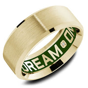 A hand painted enamel Carlex with a custom engraving of your chosen date or message. Enamel is available in black, green or blue. This ring is available in 18K (White, Yellow & Rose) gold & Platinum 950.