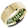 A hand painted enamel Carlex with a custom engraving of your chosen date or message. Enamel is available in black, green or blue. This ring is available in 18K (White, Yellow & Rose) gold & Platinum 950.