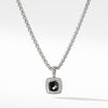 Sterling silver ��� Faceted black onyx, 7x7mm, Pav? diamonds, 0.17 total carat weight,  ��� Baby box chain, 1.7mm wide ��� Pendant, 11x11mm ��� Lobster clasp-