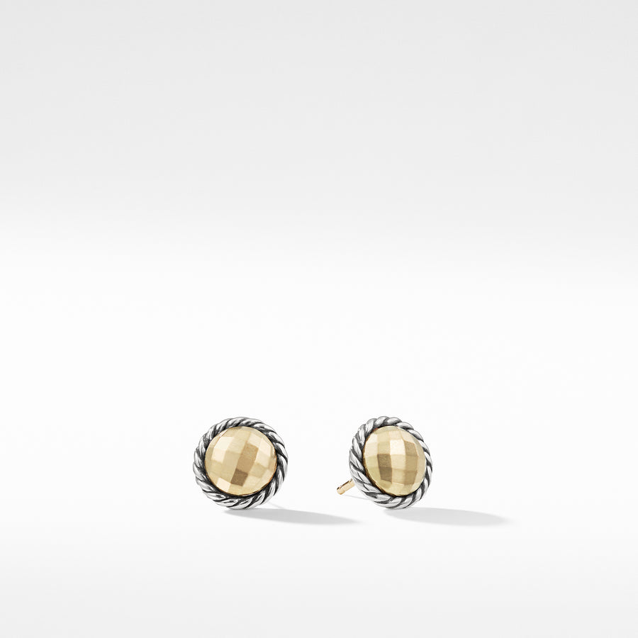 Sterling silver and 18-karat bonded yellow gold18-karat yellow gold dome, 8mm diameter, Earring, 10mm diameter