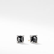 Chatelaine? Stud Earrings with Black Onyx and Diamonds