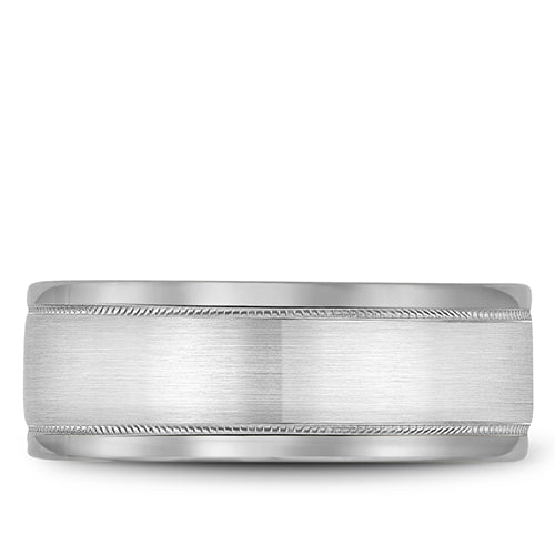 Bleu Royale 14k White Gold Men's Wedding Band - RYL-038W85-M10