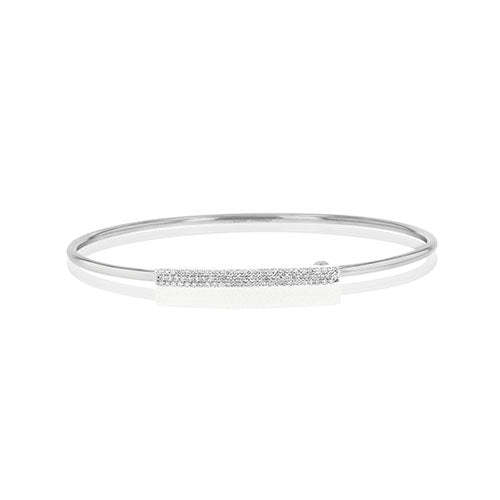 White gold diamond wire Affair strap bracelet (0.39 tcw).