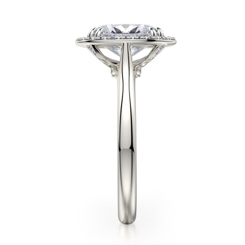 Michael M 18k White Gold Halo Engagement Ring R729-2.5