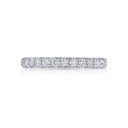 Let this brilliant wedding band symbolize your eternal love! With almost .98 carats of diamonds on this beautiful string of diamonds; let your love shine and sparkle with every move of your finger.