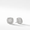 Sterling silver ��� Pav? diamonds, 0.50 total carat weight, center 7 x 7mm ��� Earring, 11x11mm