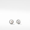 Sterling silverWhite cultured freshwater pearls, 8mm diameter, Earring, 10mm diameter