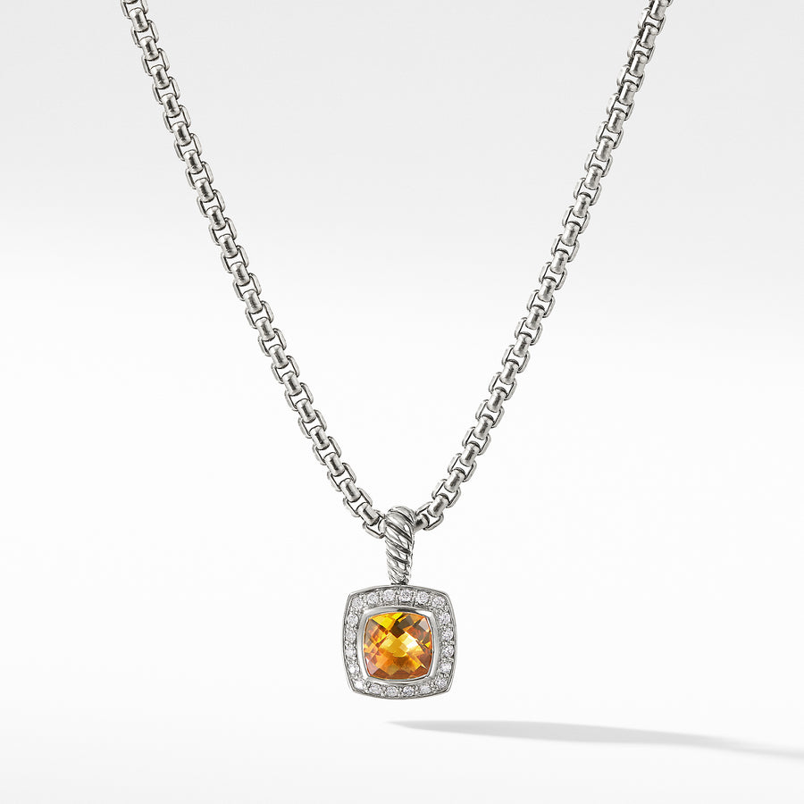 David Yurman Pendant Necklace with Citrine and Diamonds - N07212DSSACIDI