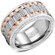 A multi-component CARLEX in white and rose gold dazzled with 370 diamonds. This ring is available in 18K (White, Yellow & Rose) gold & Platinum 950.