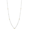 Freida Rothman 36 14K Gold & Black Rhodium Plated / Rhodium Plated Sterling Silver Necklace With Hand Cut CZ Stones.