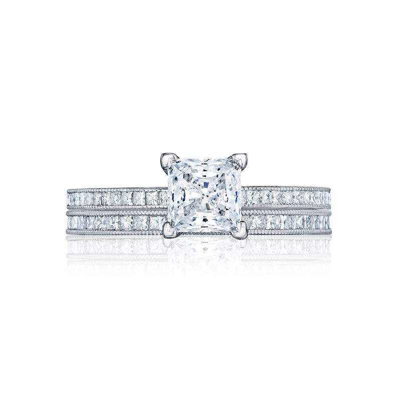 Tacori Platinum Sculpted Crescent Straight Engagement Ring - 45-15PR55