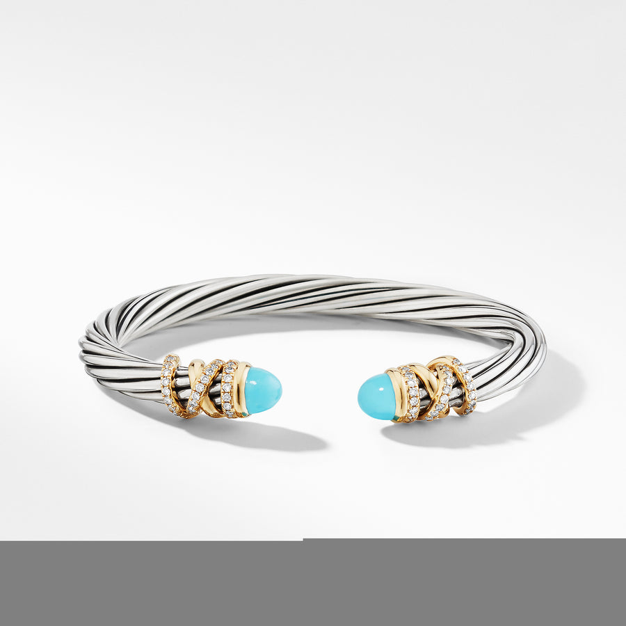 David Yurman Helena Bracelet with Turquoise and Diamonds - B14212DS8DTQDI