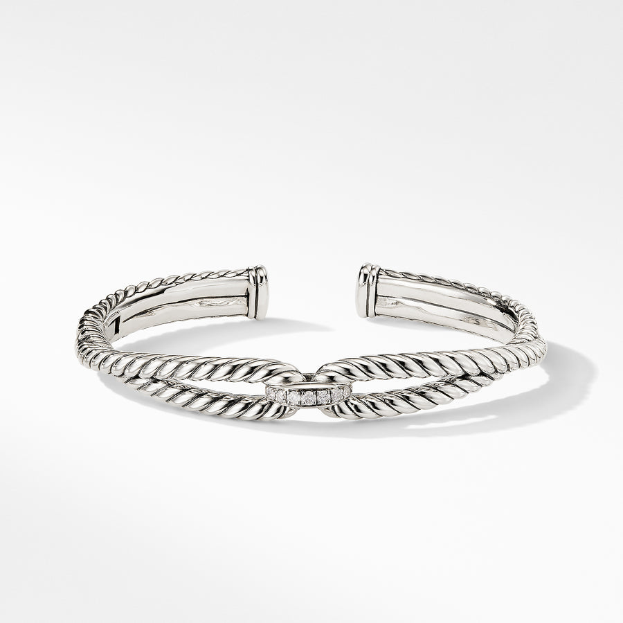 David Yurman Cable Loop Bracelet with Diamonds - B14038DSSADI