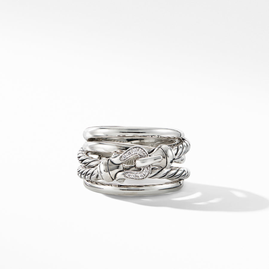 David Yurman Buckle Ring with Diamonds - R14362DSSADI