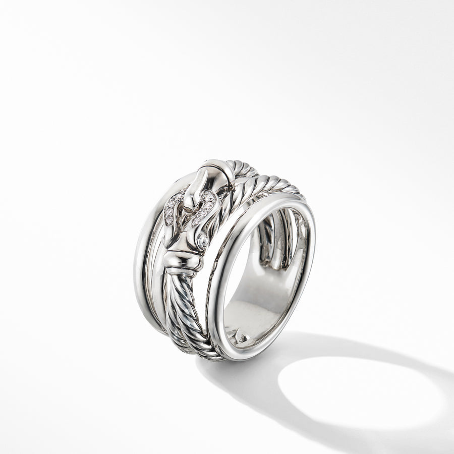 David Yurman Buckle Ring with Diamonds - R14362DSSADI