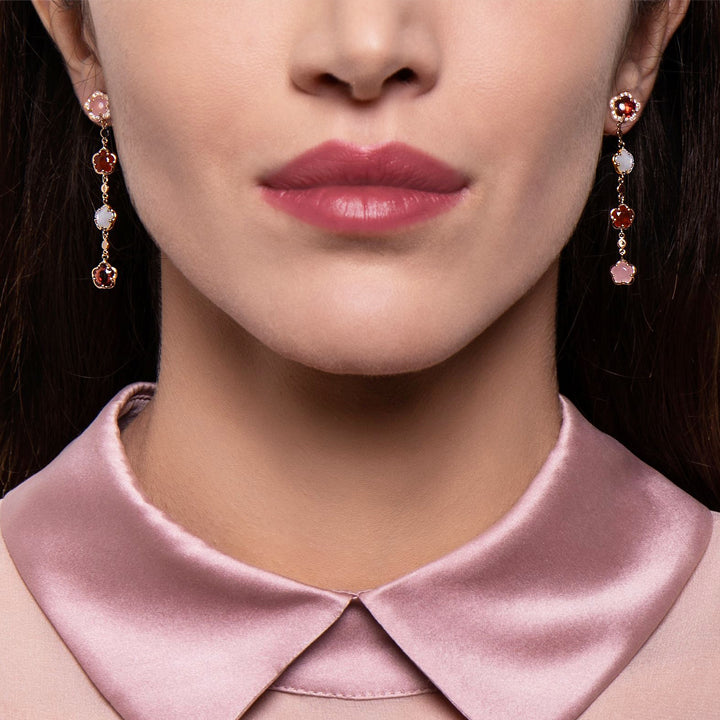 Pasquale Bruni 18K Rose Gold Figlia Dei Fiori Drop Earrings - 16124R