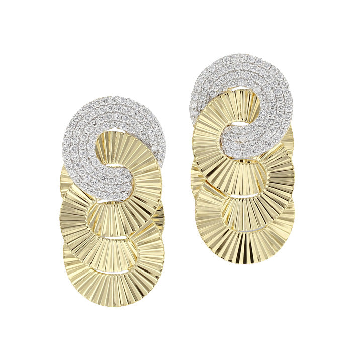 Phillips House 14K Yellow Gold Large Four Aura Interlocking Stud Earrings - E0916DY
