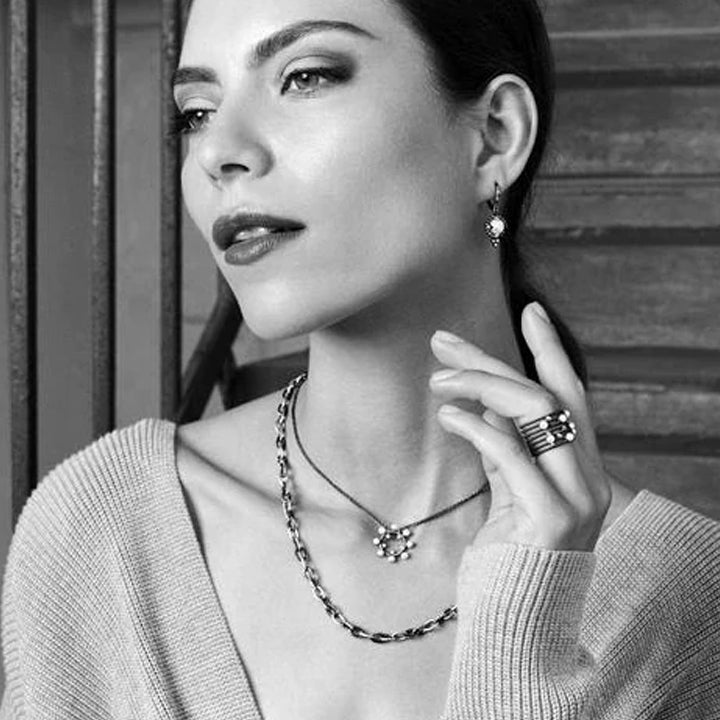 Freida Rothman Signature Alternating Chain Link Necklace - YRZ070421B-20