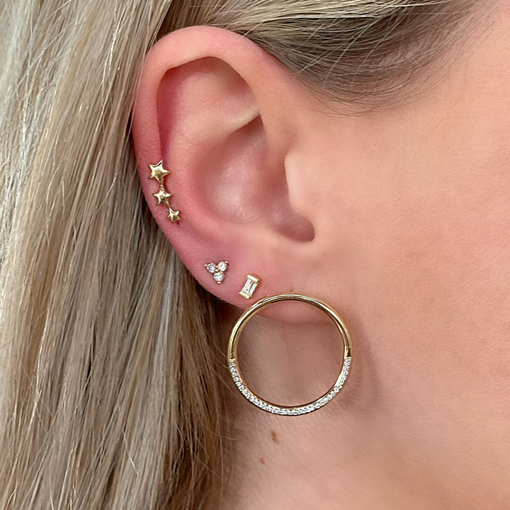 Gabriel & Co 14K Yellow Gold Triple Graduating Stars Curved Stud Earrings - EG14014Y4JJJ