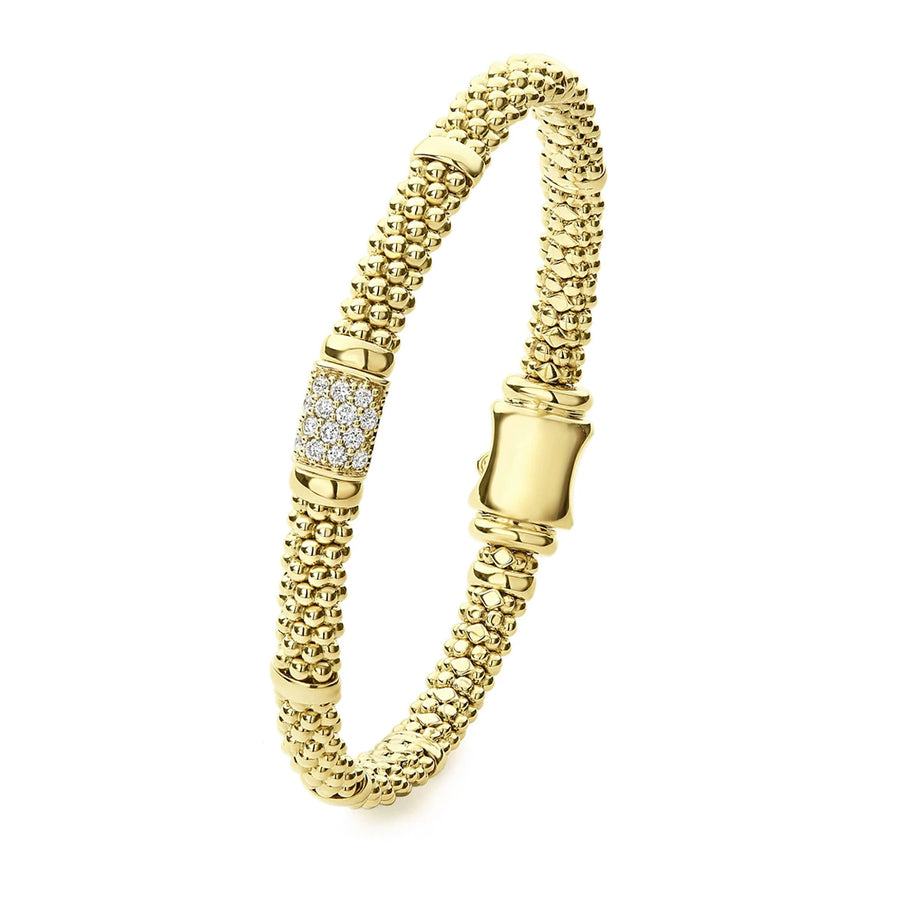 Lagos Caviar Gold Diamond Bracelet- 05-10321-DDM