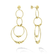 Long 18K gold drop earrings with a Caviar beaded ball. Finished with 18K gold post backing.18K Gold18K Gold PostDimensions 69mm x 32mmWidth 3mmStyle #: 01-11044-00