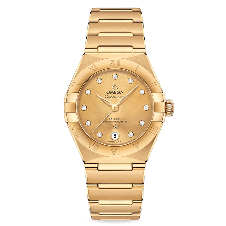 Omega Constellation Co-Axial Master Chronometer 29mm in 18K Yellow Gold- 131.50.29.20.58.001