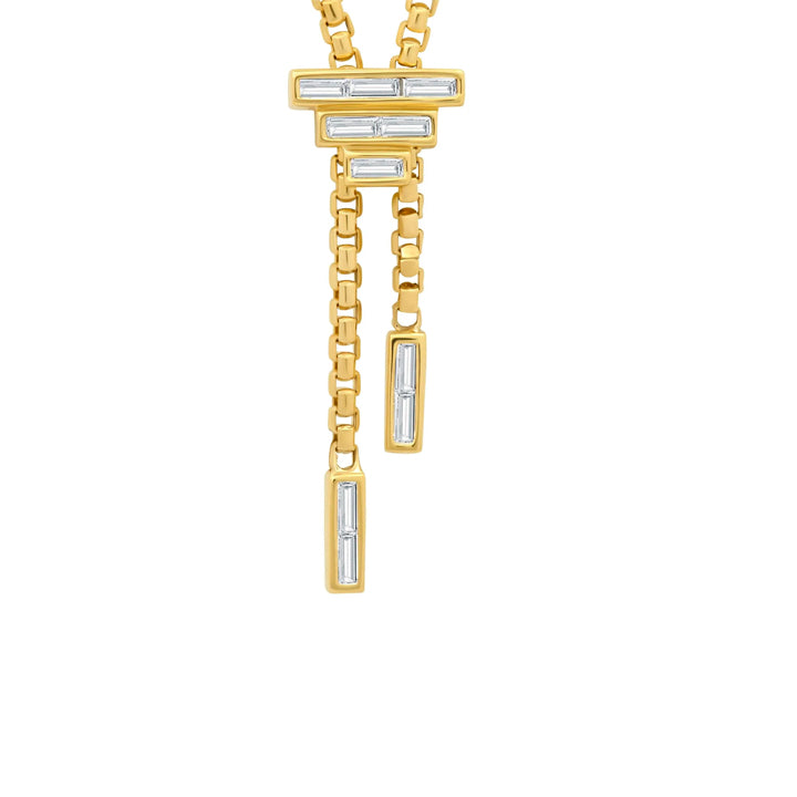 Graziela 18k Yellow Gold Baguette Bolo Necklace