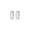 The Small Diamond Huggie Hoop Earrings feature sparkling round diamonds pave set in 18K white gold.Gemstone	White DiamondMetal	18K White GoldWeight	0.11ctwLength	12 mmAlso available in 18k yellow gold and rose gold.