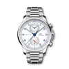 As a nautical sports watch, the Portugieser Yacht Club Chronograph combines timeless elegance with ruggedness and a 6 bar water-resistance. These characteristics make it an extremely versatile timepiece that exudes a beautiful figure both on water and on land. The filigree bezel and flat case ring lend the case with its 44-millimetre diameter expressly elegant proportions. The dial of this sporty chronograph impresses with typical Portugieser design features such as the characteristic minute sca