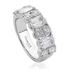 Christopher Designs aband with alternating L'Amour Crisscut diamonds 0.94cttw and Crisscut round diamonds 0.88cttw falling half way around the finger set in 18K white gold.