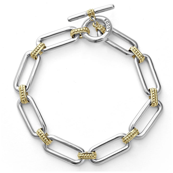Lagos Signature Caviar Two Tone Link Bracelet - 05-81454-7