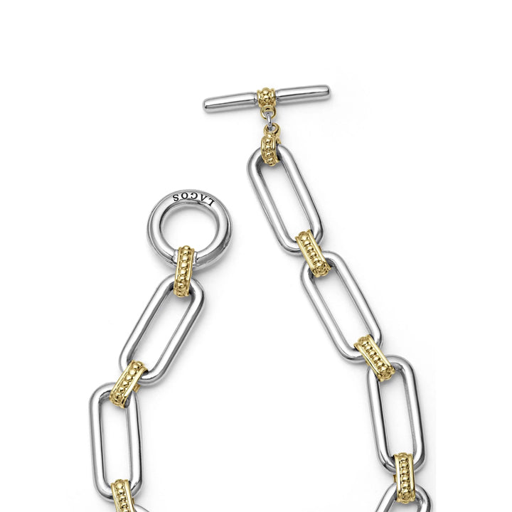 Lagos Signature Caviar Two Tone Link Bracelet - 05-81454-7