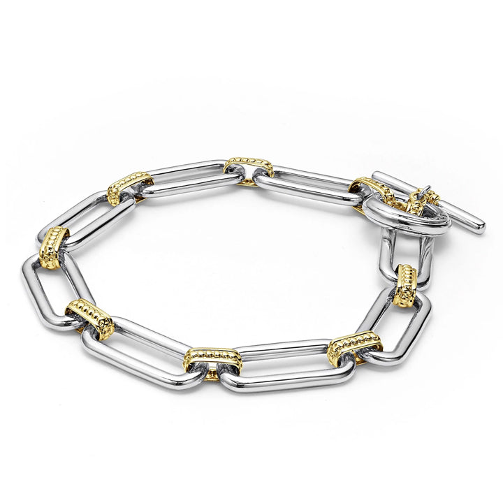 Lagos Signature Caviar Two Tone Link Bracelet - 05-81454-7