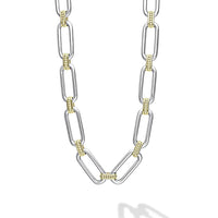 Lagos Signature Caviar Two Tone Link Necklace - 04-81181-18