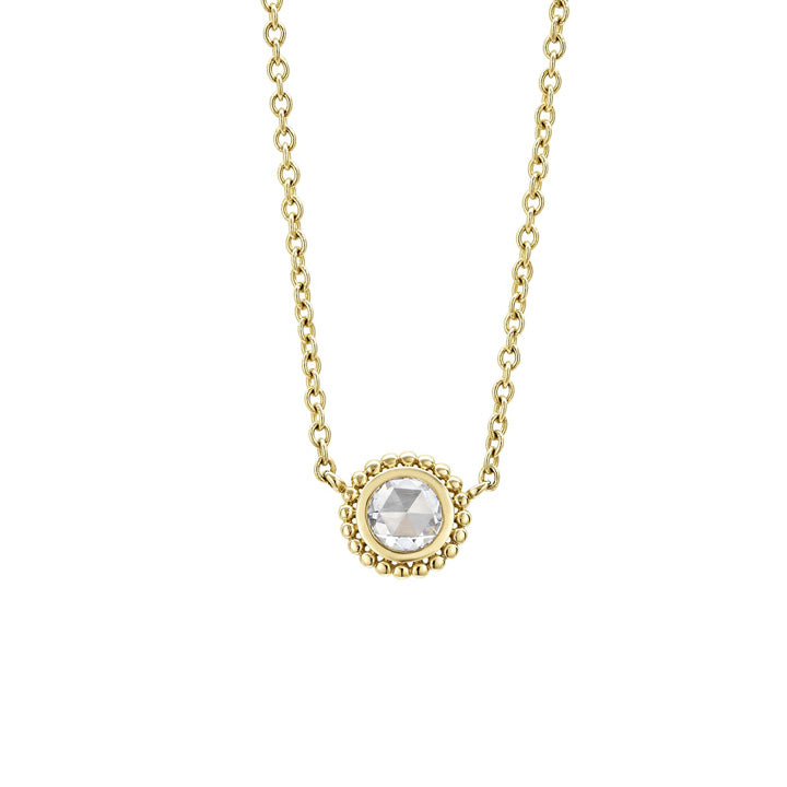 Lagos Covet Large Rose Cut Diamond Necklace - 04-10497-DDML