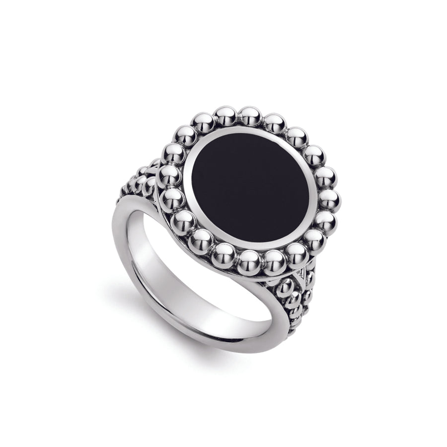 Gemstone ring with sterling silver Caviar beading. Gemstones are natural with unique hues.