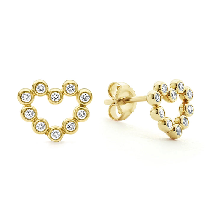 Lagos KSL Diamond Heart Stud Earrings - 01-11113-DD