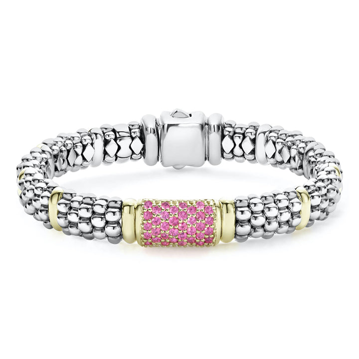 Lagos Signature Caviar Pink Sapphire Bracelet - 05-80285-PS7